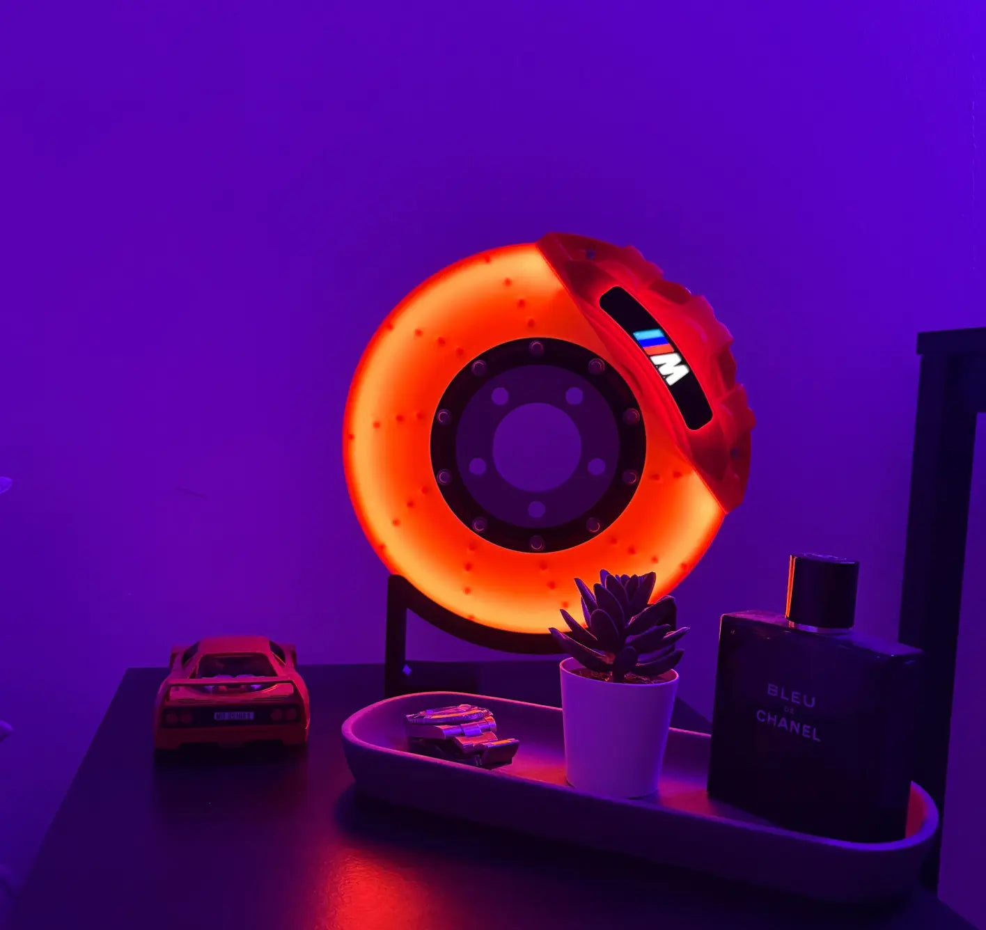 Customer photo of BoostHaus brake disc lamp at home