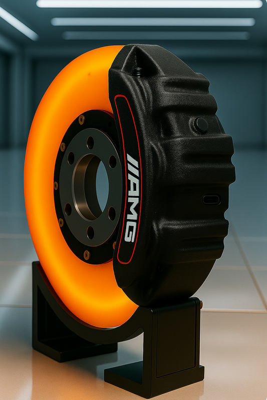 AMG brake disc lamp – USB-C rechargeable LED light inspired by Mercedes-Benz performance brakes – perfect for garage, gaming, or sim racing setups
